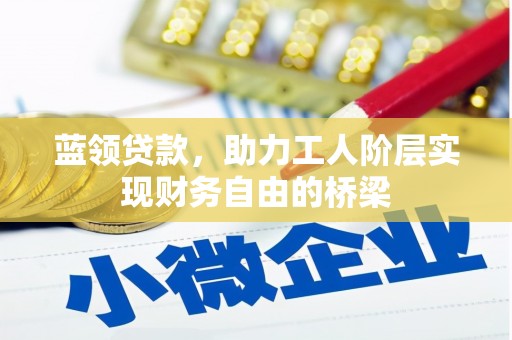 成武蓝领贷款，助力工人阶层实现财务自由的桥梁