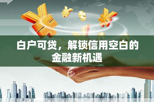 七美白户可贷，解锁信用空白的金融新机遇