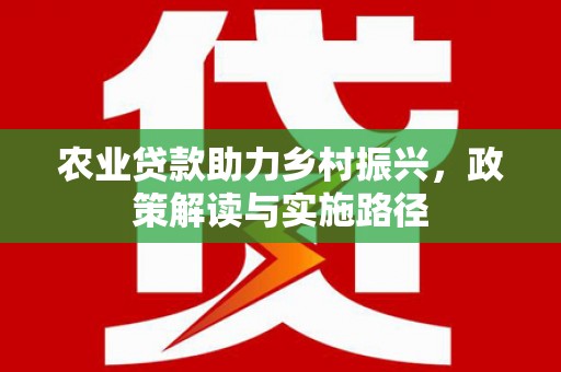 崖州农业贷款助力乡村振兴，政策解读与实施路径