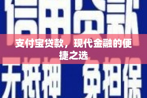 温宿支付宝贷款，现代金融的便捷之选