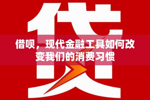 宁陵借呗，现代金融工具如何改变我们的消费习惯