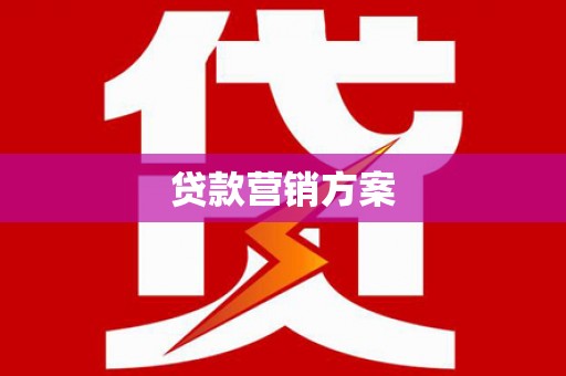 通山贷款营销方案