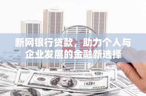 巴楚新网银行贷款，助力个人与企业发展的金融新选择
