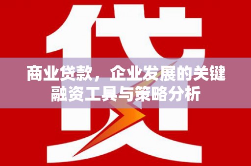 江海商业贷款，企业发展的关键融资工具与策略分析
