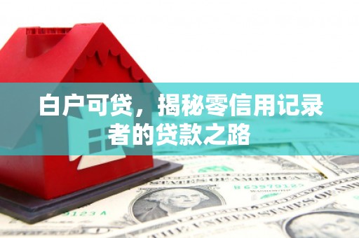 民和白户可贷，揭秘零信用记录者的贷款之路
