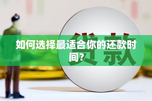 正阳如何选择最适合你的还款时间？